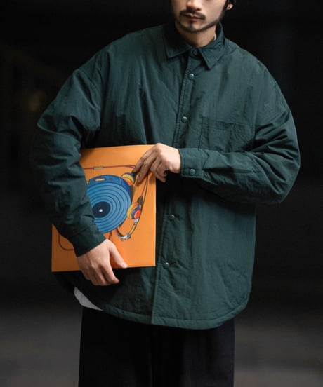 Nylon Quilted Lightweight Shirt Jacket / 4color