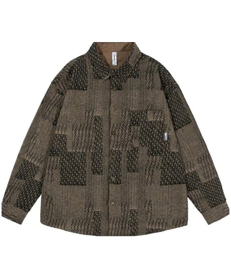 Colorblocked Plaid Long Sleeve Shirt