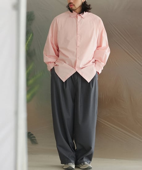 Raglan Clear Loose Long Sleeve Shirt / 4color