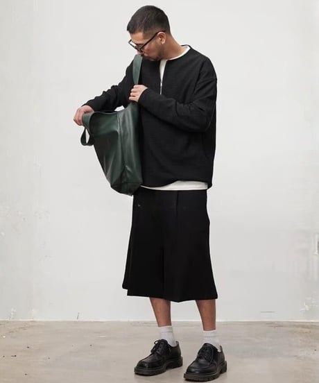 Half-Zip Waffle Long-Sleeve T-Shirt