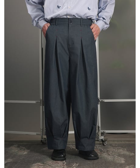 Over Pleats Easy Wide Pants / 2colors