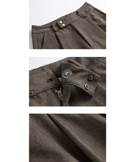 Waist Design Droop Loose Slacks Pants  / 2color