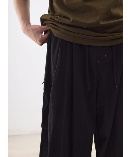 Zip Design Loose Drape Easy Pants / 3color