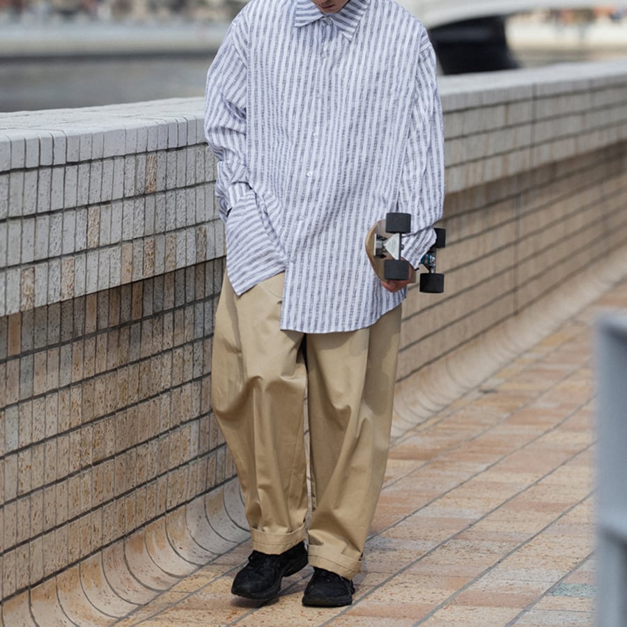 Wide Straight Tuck Easy Pants / 3color | keels