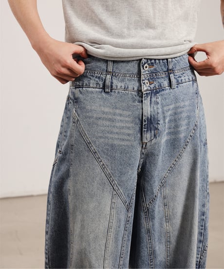 Vintage Wide Barrel Denim Pants / 2color
