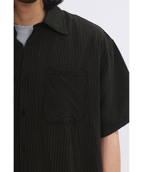 Casual Stripe Regular Collar Shirt / 2color