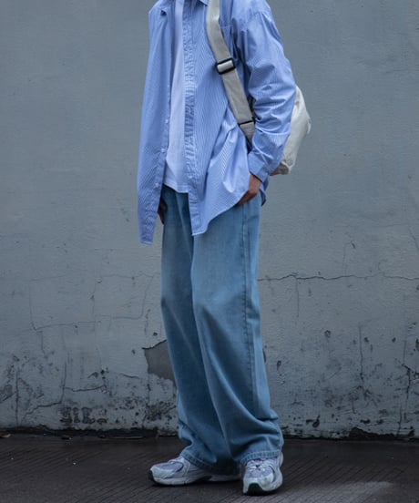 WIDE FIT STRAIGHT DENIM / 2COLORS