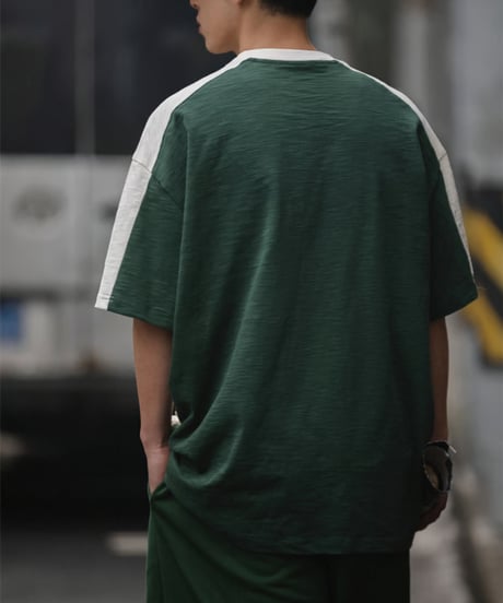 BICOLOR OVERSIZE TEE / 2COLORS