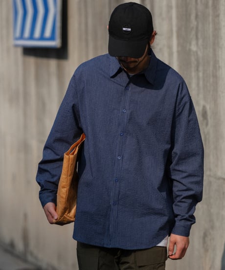 BASIC LOOSE FIT STRIPE L/S SHIRT