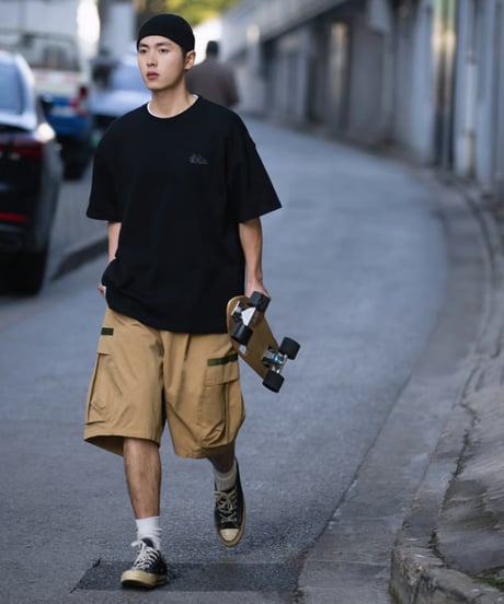 WIDE LOOSE CARGO SHORTS / 4COLORS