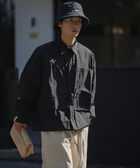 SNAP BUTTON MULTI-POCKET SHIRT / 2COLORS