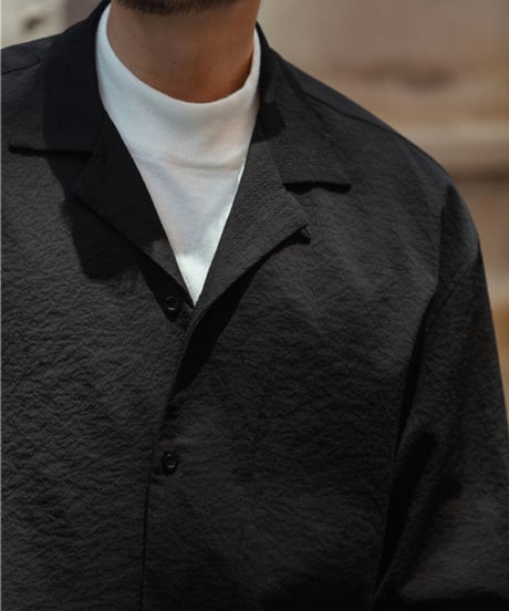 RELAX FIT OPEN COLLAR L/S SHIRT