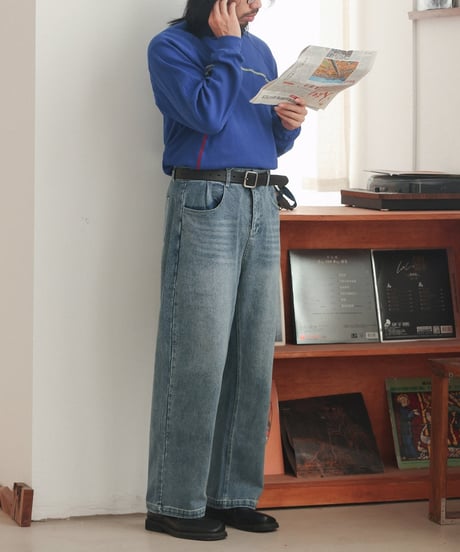 Light Indigo Straight Denim Pants