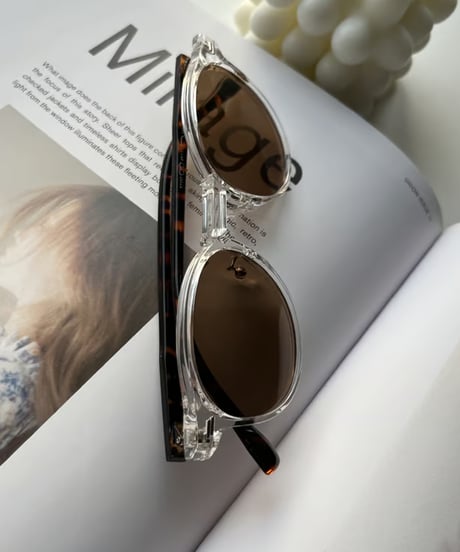 BOSTON CLEAR FRAME SUNGLASSES / 3COLORS