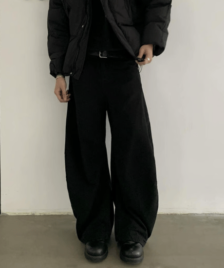 Retro Loose Curved Pants