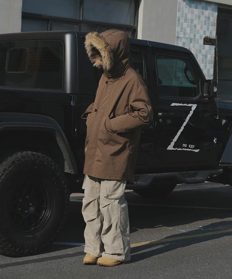 Down Parka with Removable Fur Collar
