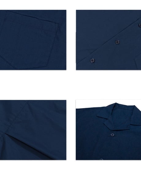 Clean Design Wide Open Collar Shirt / 2color