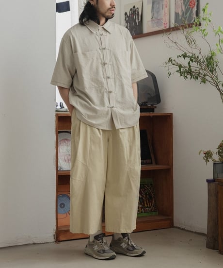 Seasucker China Button Wide Shirt / 2colors