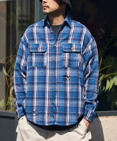 Retro Plaid Shirt Jacket