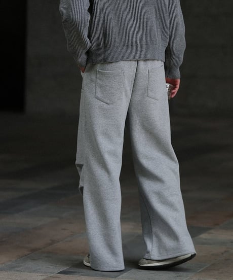 Loose Straight Knee Pleats Sweatpants