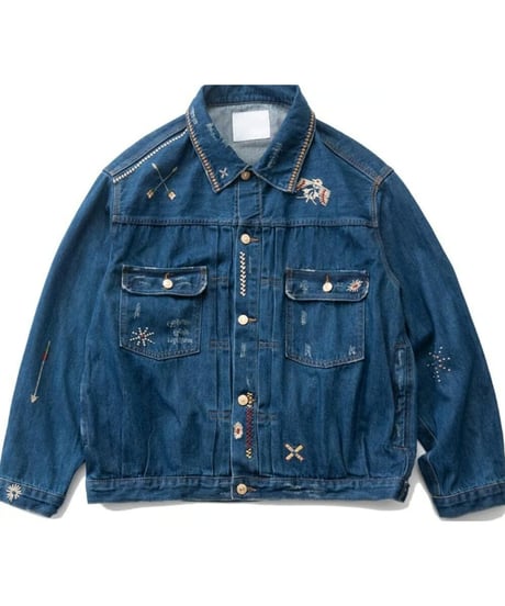Vintage Denim Jacket with Embroidery
