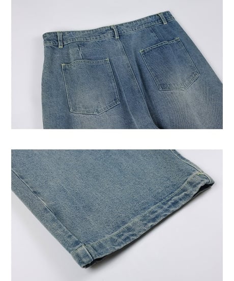 Light Indigo Straight Denim Pants