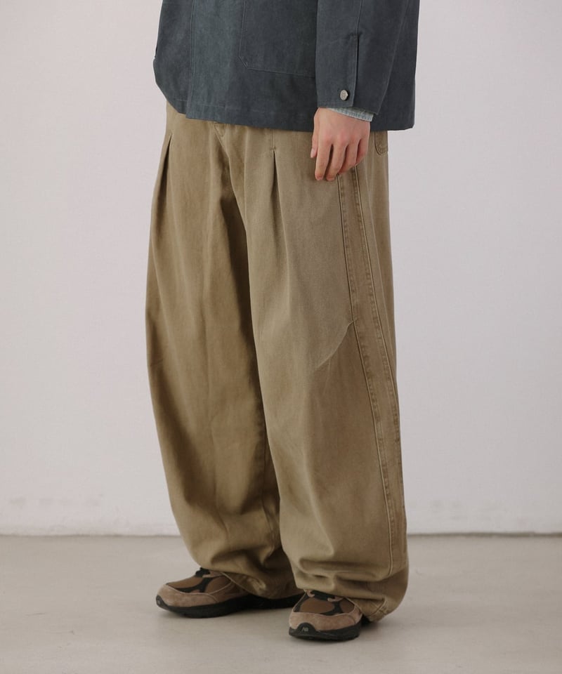 パンツ WIDE TUCK WORK PANTS Stitch Tuck Wide Work Pants / 2color | keels