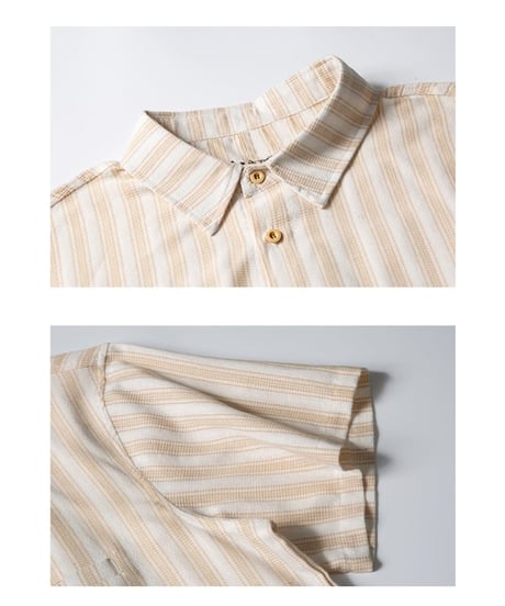 Thick and Thin Stripe Wide Silhouette Shirt