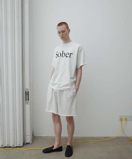 Sober Typography Relax Fit T-shirt / 2color