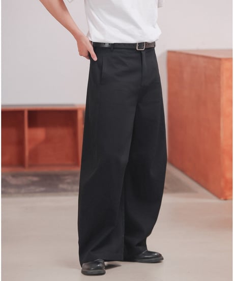 Black Denim Loose Straight Trousers Pants