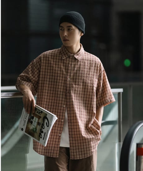 RELAXED CHECK SHIRT / 2COLOR