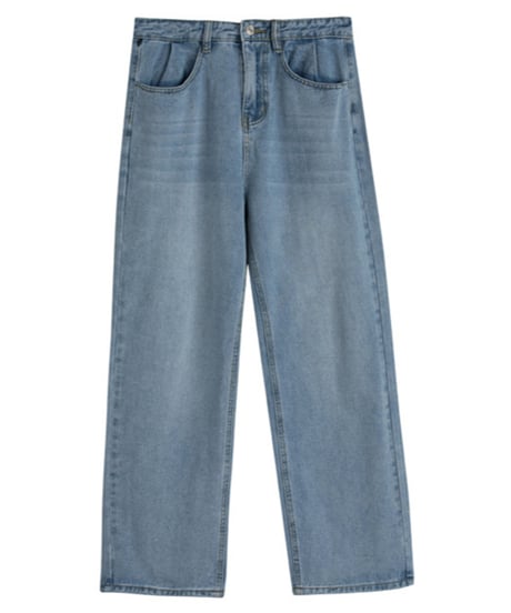 WIDE FIT STRAIGHT DENIM / 2COLORS