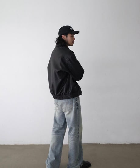 Single Leather Jacket / 2color