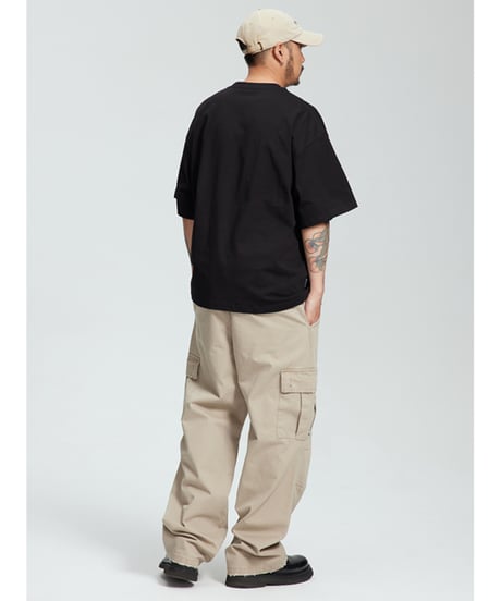 BASIC WASHED CARGO CHINO PANTS / 2COLORS
