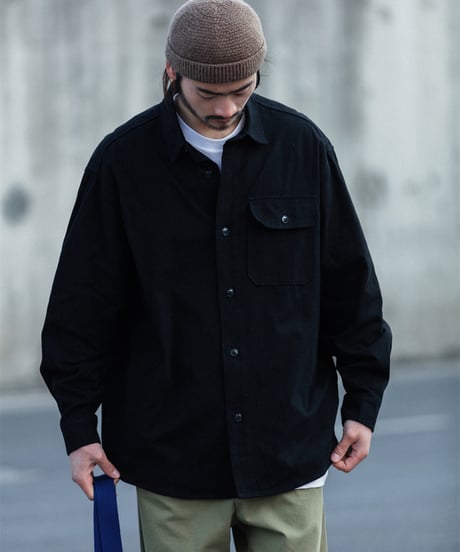 REGULAR COLLAR LONG SLEEVE SHIRT / 3COLORS