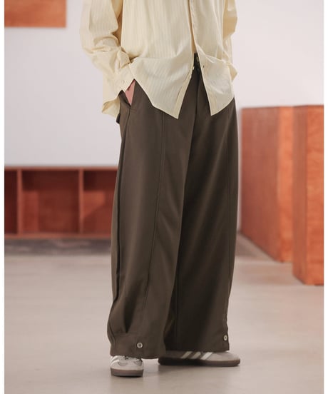 Button Detail Easy Slacks Pants  / 2color