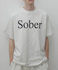 Sober Typography Relax Fit T-shirt / 2color