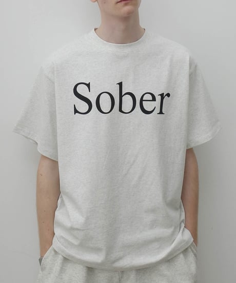 Sober Typography Relax Fit T-shirt / 2color