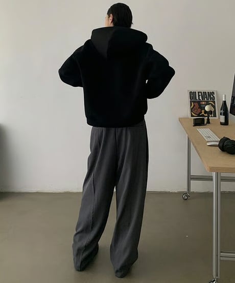 Boxy Zip-Up Hoodie / 2color