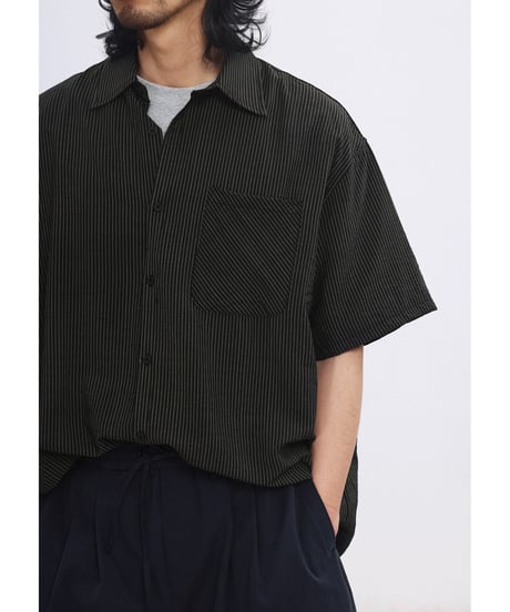 Casual Stripe Regular Collar Shirt / 2color
