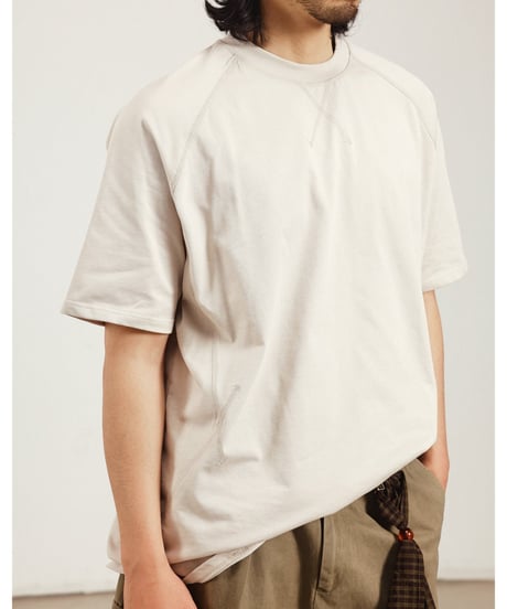 Clean Stitch Raglan Sleeve T-Shirt  / 2color