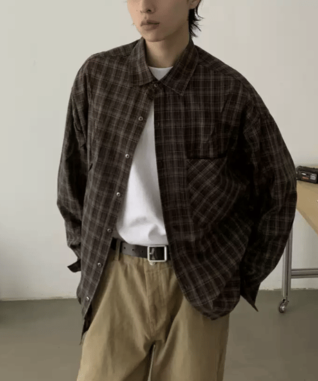 Retro Plaid Casual Shirt