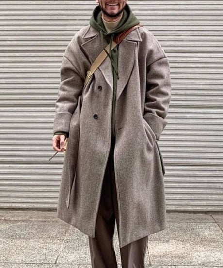 Herringbone Tweed Coat