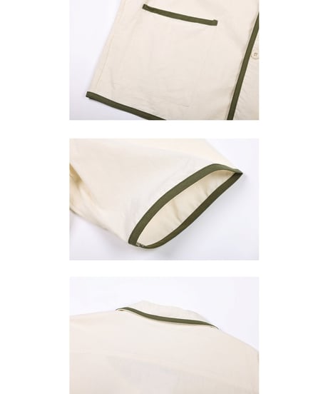 Open Collar Summer Embroidered Loose Silhouette Shirt