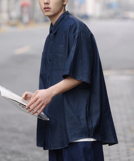 Regular Loose Light Denim Shirt