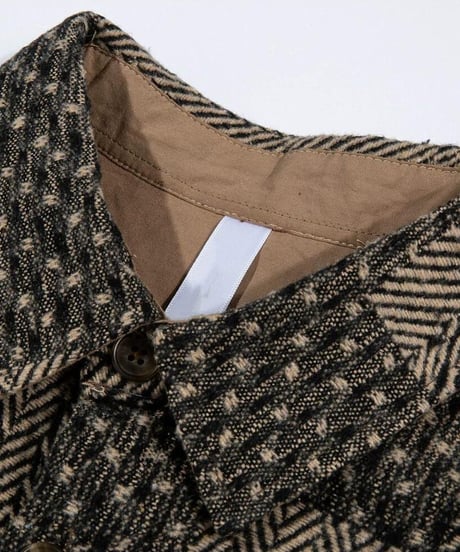Colorblocked Plaid Long Sleeve Shirt