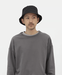 SHORT BRIM BUCKET HAT / 2COLORS