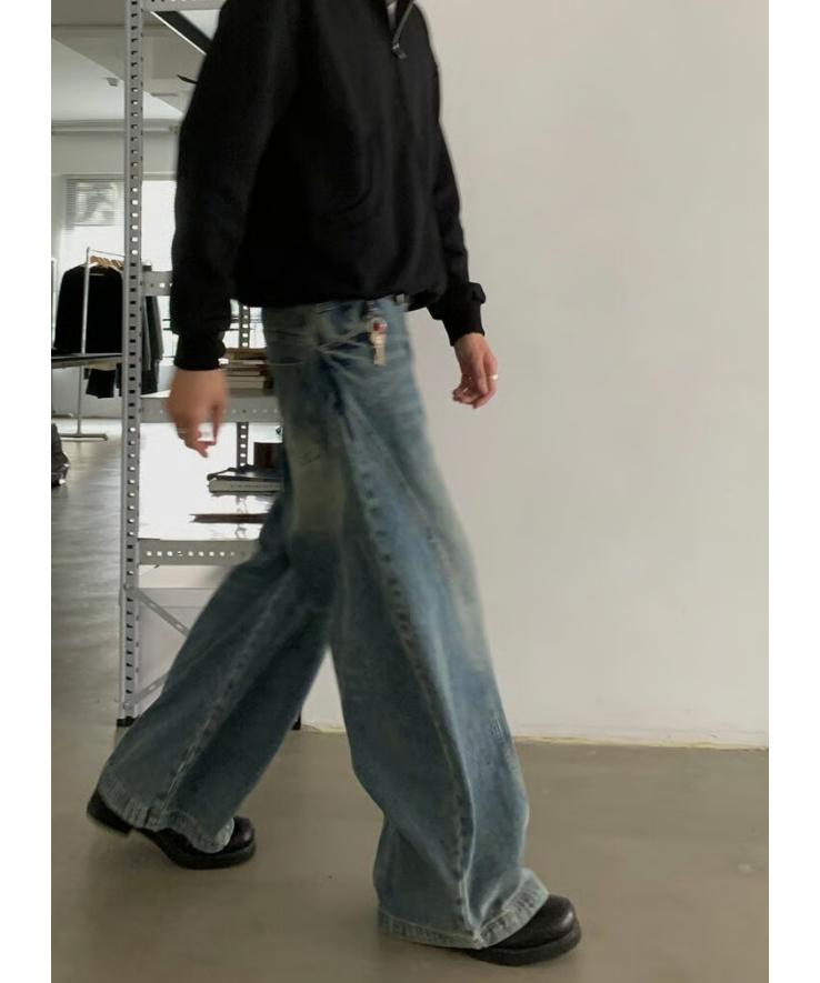 パンツ keels Vintage Curved Knife Jeans stain keels Vintage Curved Knife Jeans stain Vintage curved knife washed