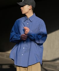 STRIPE CASUAL POCKET SHIRT / 2COLORS