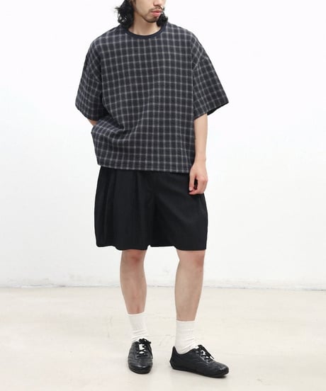 Seersucker Check Loose Fit T-Shirt / 3color